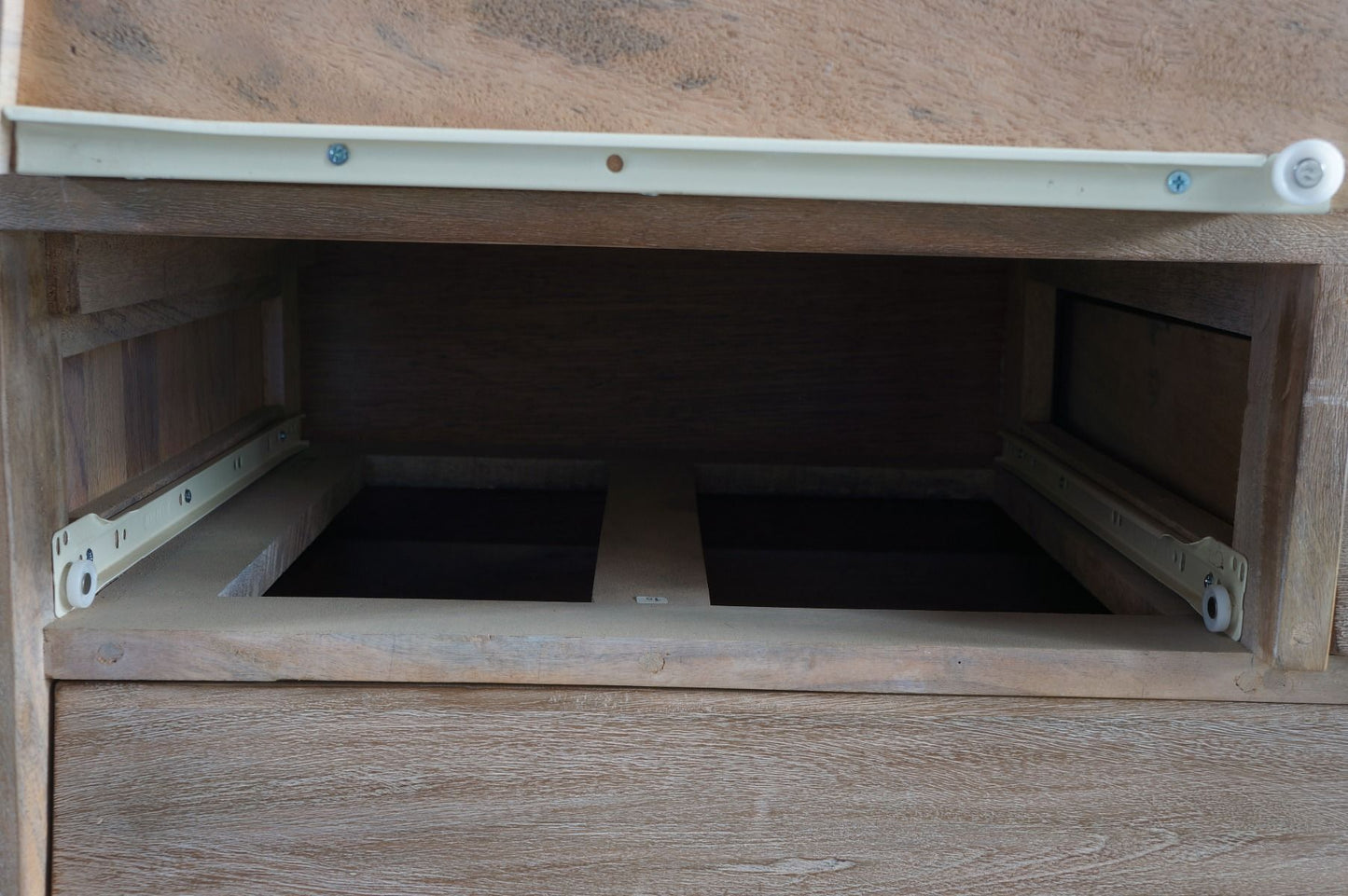 BROOKES SOLID MANGO WOOD 6-DRAWER TALLBOY/ CHEST OF 6 DRAWERS LIGHTEST WEATHERED TEAK FINISH