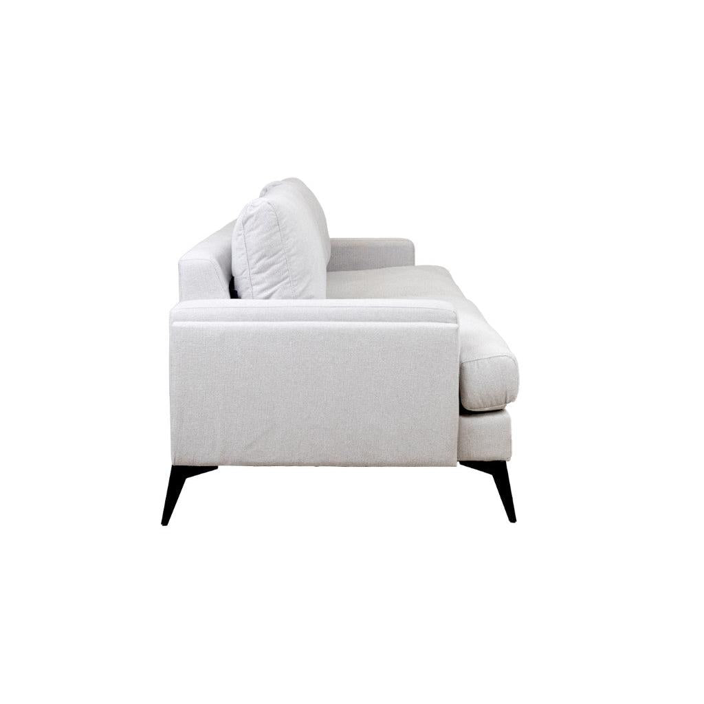 ALBERGO FABRIC 3-SEATER SOFA LOUNGE LIGHT GREY - MyChocolateWood