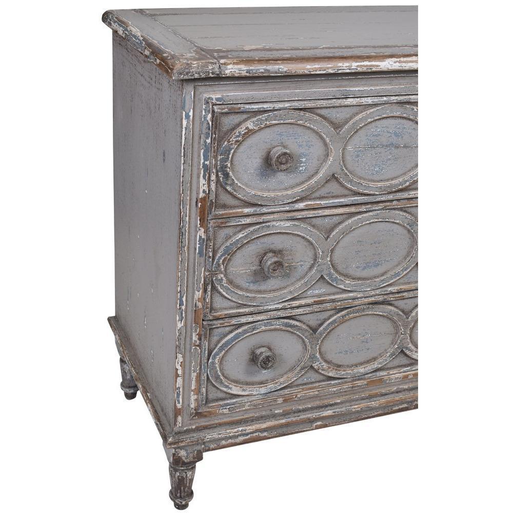 JUNI SOLID RECLAIMED TIMBER RUSTIC 6 DRAWER DRESSER/ 6 DRAWER CHEST OF DRAWERS LIGHT GREY