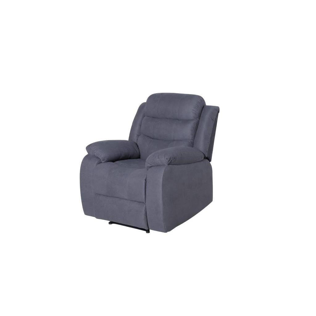 COURTNAY FABRIC 3-SEATER + 2-SINGLE ARMCHAIR RECLINERS LOUNGE SUITE MEDIUM - MyChocolateWood