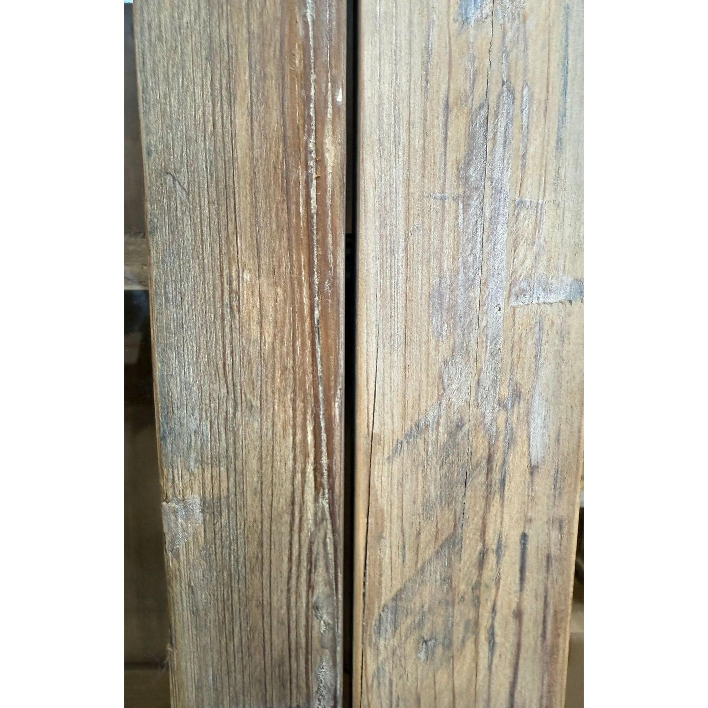 REINA GREYWASHED RECYCLED TIMBER/HERITAGE METAL 3-DOOR BUFFET/SIDEBOARD