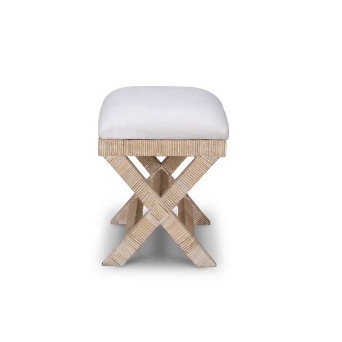 CROZAT MAHOGANY/RATTAN BENCH NATURAL SMALL