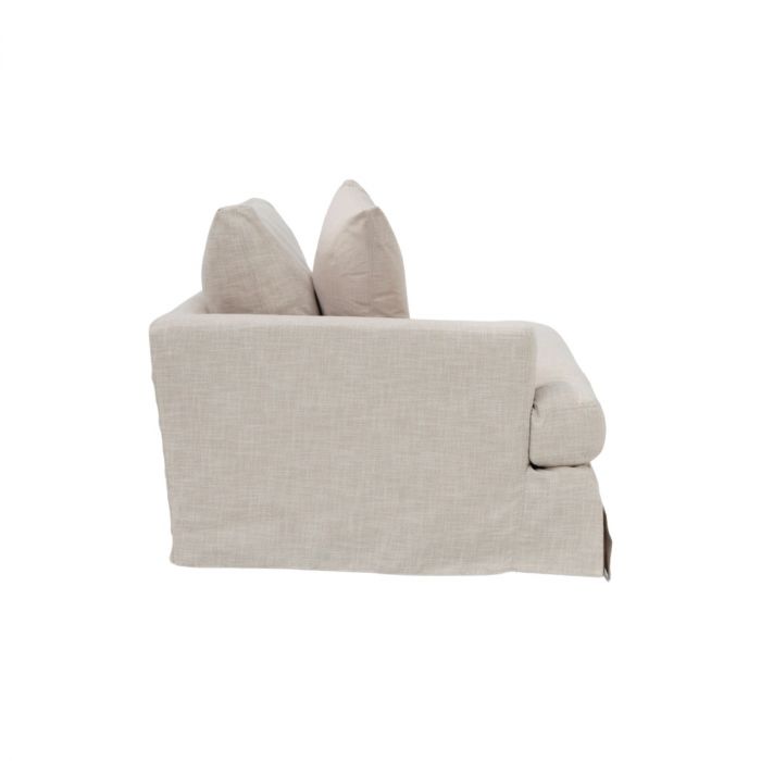 LIVINGSTON LAF FABRIC LOUNGE CHAIR 'LEMAY' KHAKI COLOUR