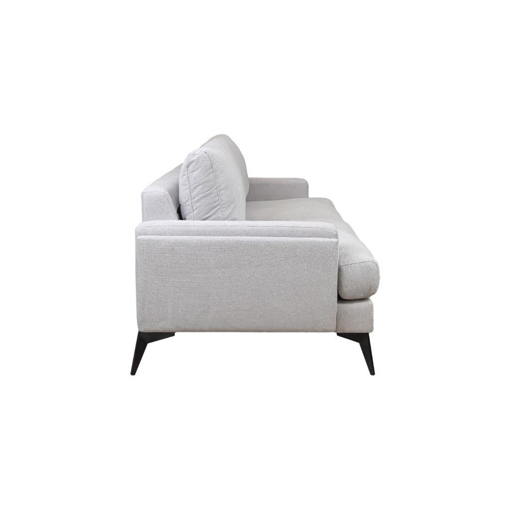 ALBERGO FABRIC 3-SEATER SOFA LOUNGE LIGHT GREY - MyChocolateWood