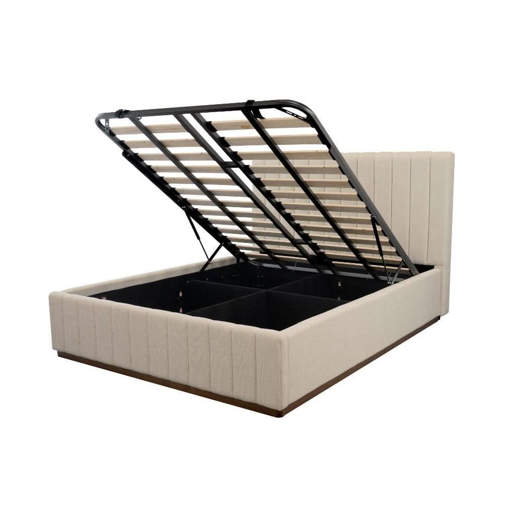 ZADIA GAS LIFT STORAGE QUEEN SIZE BED SMOKE