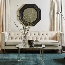 CLANCY-3-SEATER TUFTED SOFA NATURAL LINEN