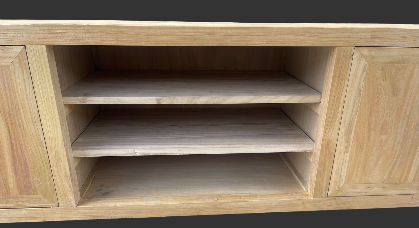 BORDEAUX SOLID ELM WOOD TV UNIT 200CM