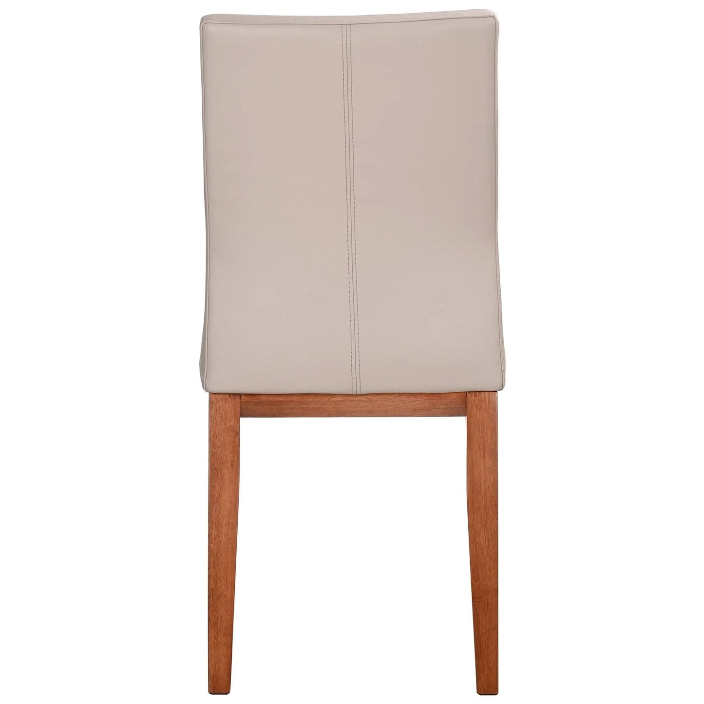 OAKLEY LEATHER DINING CHAIR LIGHT MOCHA/BLACKWOOD