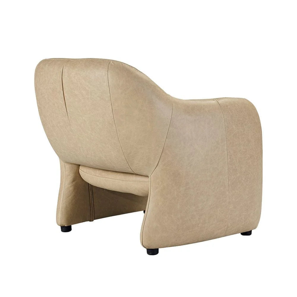 ANDERS TOP GRAIN COW LEATHER ARMCHAIR CAPPUCINO CREAM