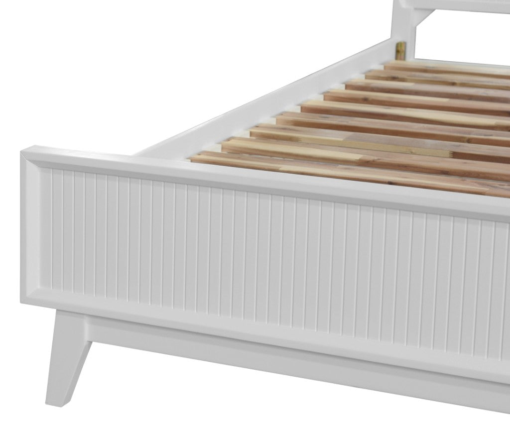 ELIJAH ACACIA WOOD KING BED IN WHITE