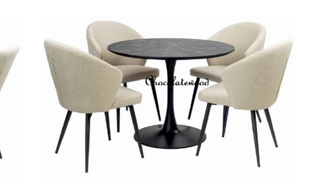 DARLA HAMPTON FABRIC DINING CHAIR BEIGE