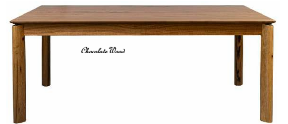 LARISSA SOLID & VENEER MARRI WOOD 9 PIECE DINING SET NATURAL/LIGHT MOCHA DINING TABLE & 8 CHAIRS