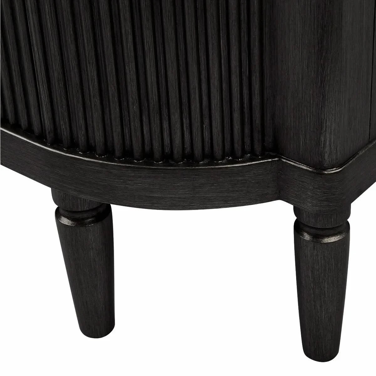 DIANNA MARBLE ART DECO 6 DRAWER CHEST OF DRAWERS ACCENT CHEST BLACK