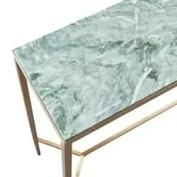 MELINA CONSOLE TABLE/HALL TABLE DUSTYJADE MARBLE/GOLD STAINLESS STEEL