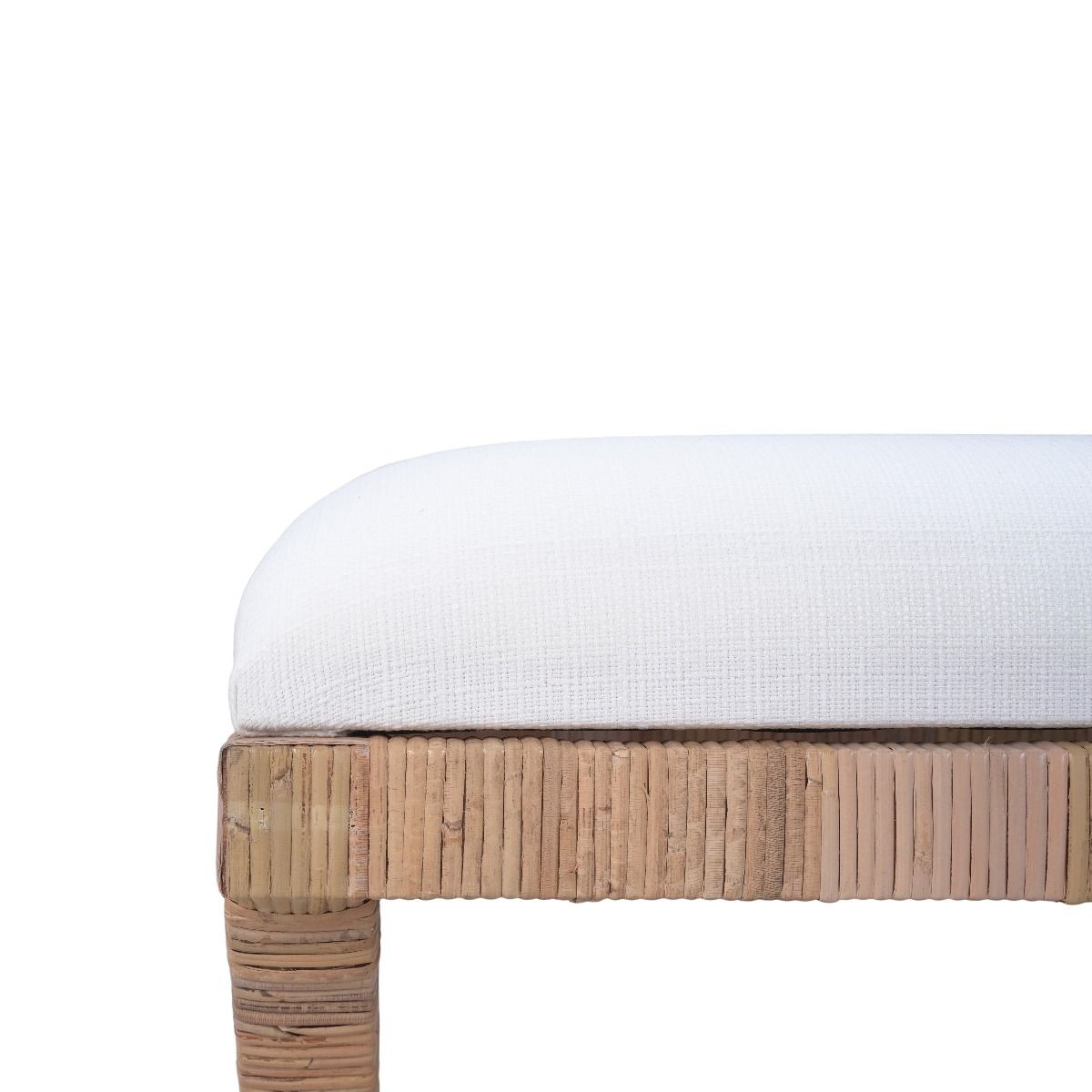 CROZAT MAHOGANY/RATTAN BENCH NATURAL MEDIUM
