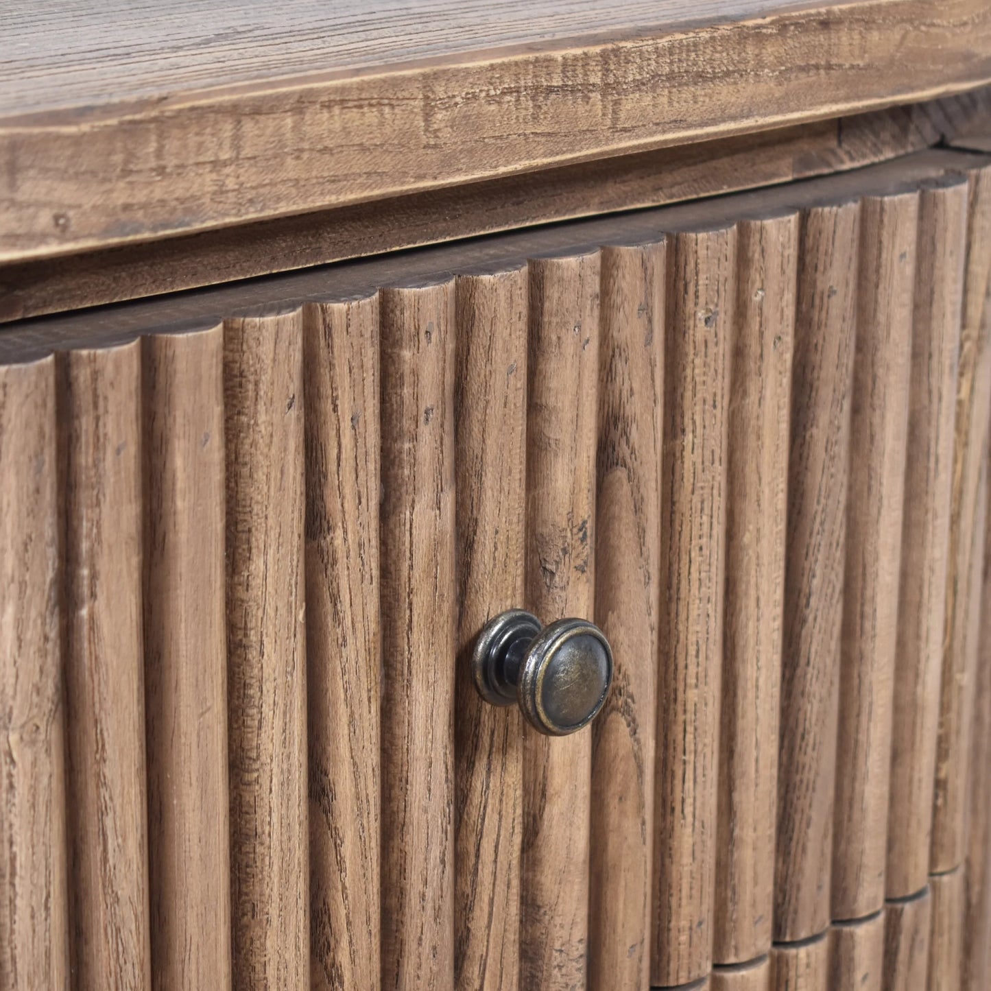 JARVIS SLATTED OLD ELM SIDE TABLE LAMP TABLE BEDSIDE TABLE  NATURAL