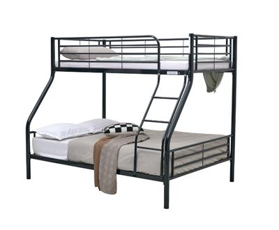 CURZON BLACK SINGLE OVER DOUBLE BUNK BEDS