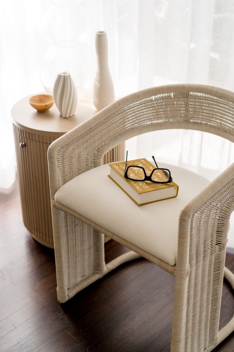 FORSTER RATTAN DINING CHAIR IN NATURAL OR WHITE