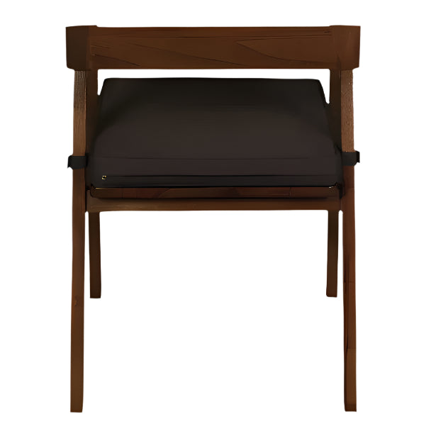 KYOTO SOLID OAK ARMCHAIR IN MAHOGANY/CUSHION SET OF 2 - MyChocolateWood