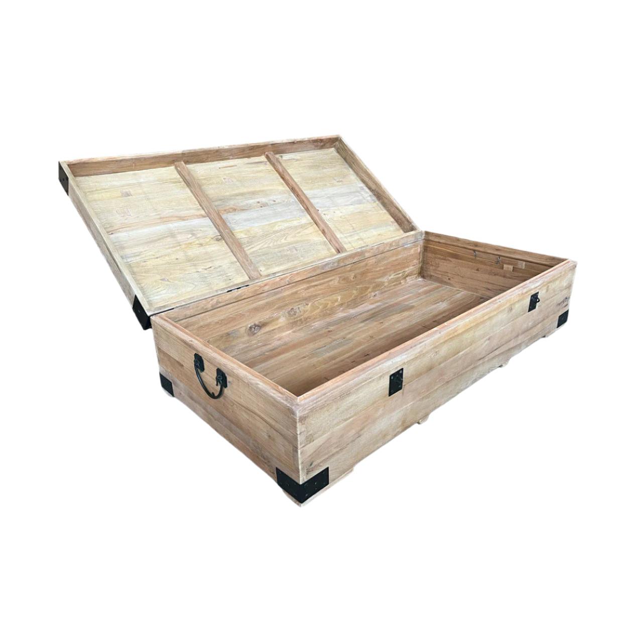 FAIRMONT RECYCLED ELM TRUNK/COFFEE TABLE 160CM IN NATURAL - MyChocolateWood