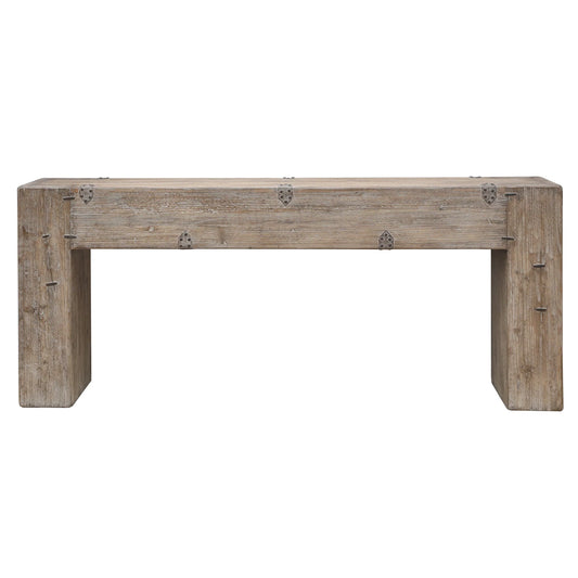 ROWAN SOLID PINE BLOCK CONSOLE TABLE/HALL TABLE - MyChocolateWood