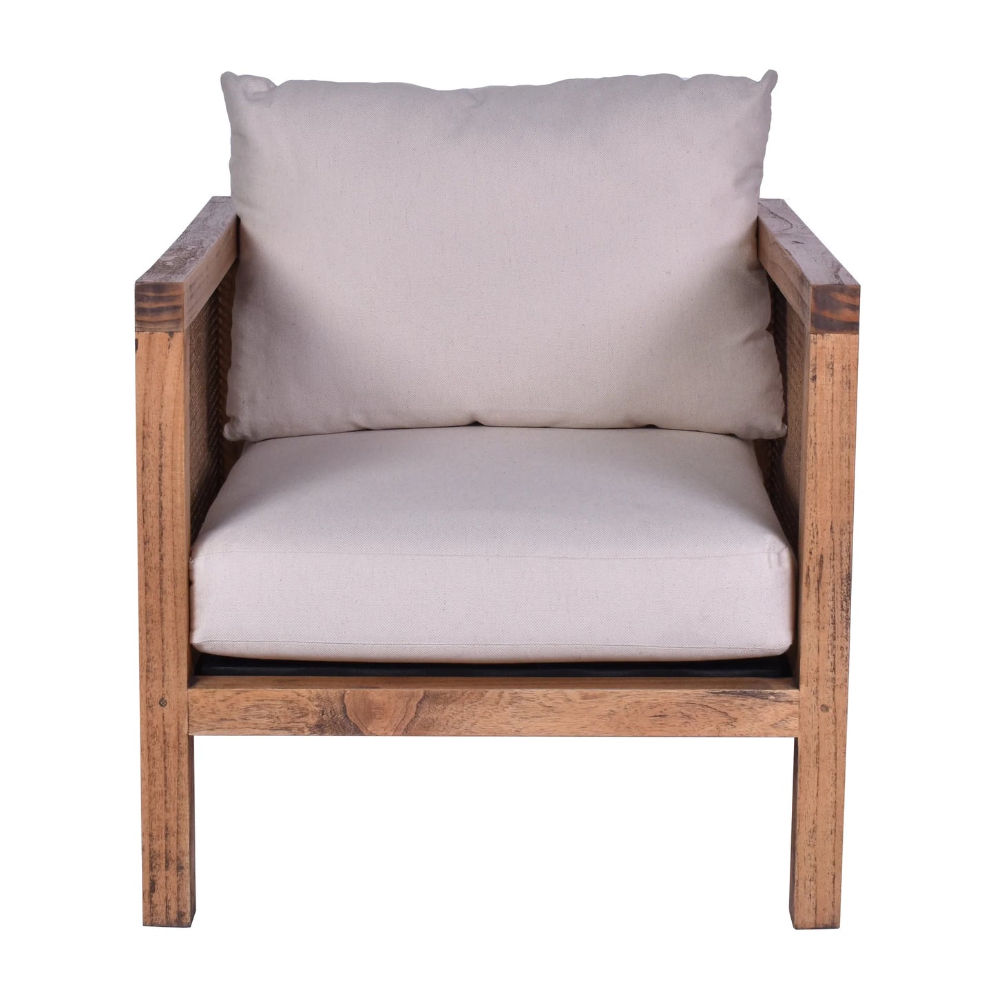 ANGOSIA RATTAN ARMCHAIR IN LIGHT TOBACCO