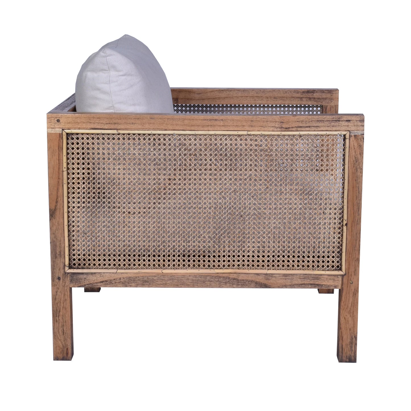 ANGOSIA RATTAN ARMCHAIR IN LIGHT TOBACCO
