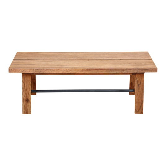 ELDRIDGE FARMERS COFFEE TABLE IN MINDI WOOD LIGHT TOBACCO - MyChocolateWood