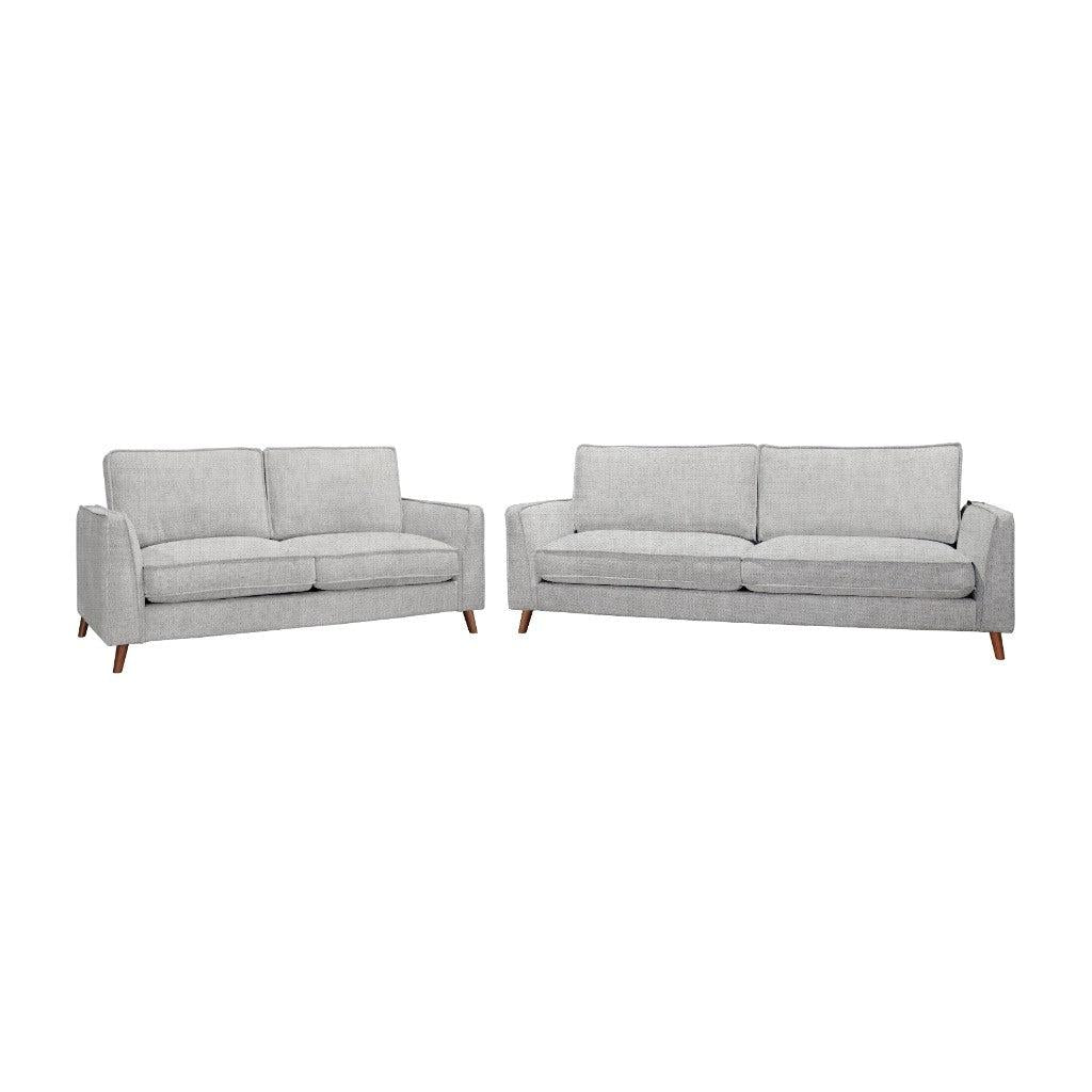 MORNAY FABRIC 2-SEATER & 3-SEATER SOFA SET LOUNGE SET GLACIER COLOUR - MyChocolateWood