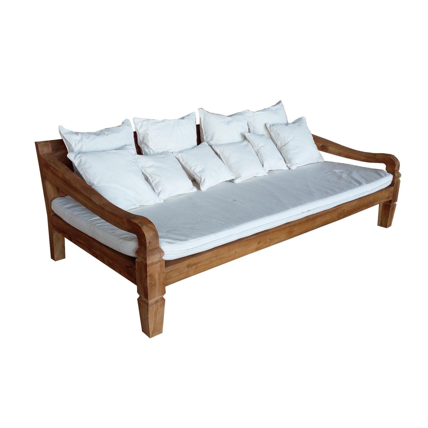 ALBERTO DAY BED - NATURAL/WHITE - RECYCLED TEAK - MyChocolateWood