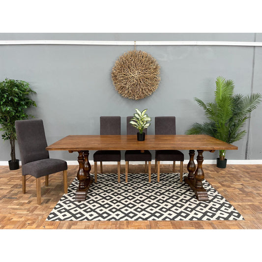 ARAGON RECYCLED ELM DINING TABLE 240CM - MyChocolateWood