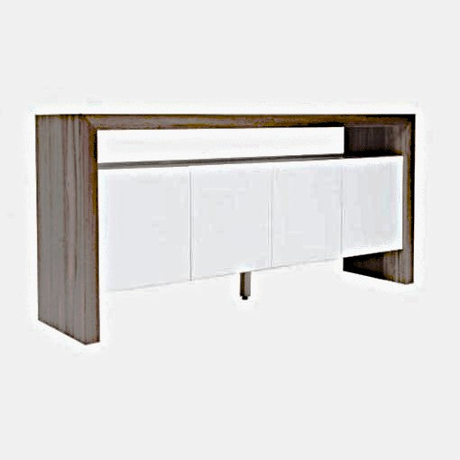 HELENA AUSTRALIAN BLACKWOOD 4 DOORS BUFFFET/SIDEBOARD IN WHITE POLYURETHANE AUSTRALIAN CUSTOM MADE - MyChocolateWood