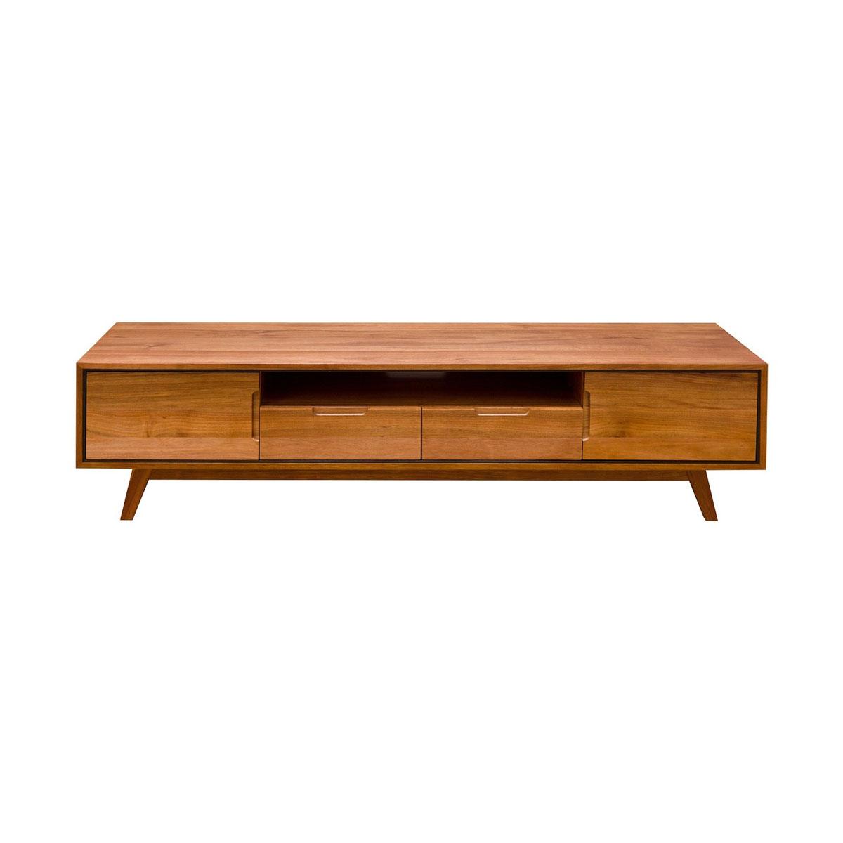 ALMA TASMANIAN BLACKWOOD TV UNIT 2 DOORS & 2 DRAWERS 200CM - MyChocolateWood