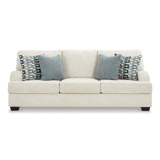 TIANA 3-SEATER SOFA CHENILLE POLYESTER WHITE /GREY MIX - MyChocolateWood