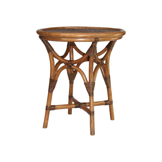 MARIO RATTAN SIDE TABLE /LAMP TABLE - TOBBACO - MyChocolateWood
