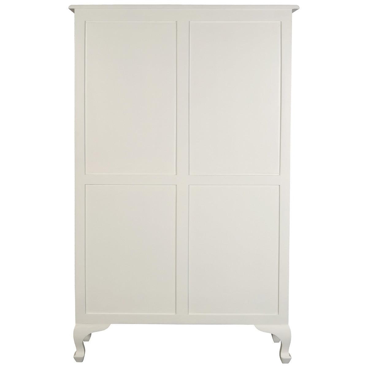 ALEXEI QUEEN ANN STYLE SOLID MAHOGANY BOOKCASE IN WHITE - MyChocolateWood