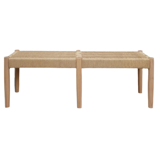 KELLY SOLID OAK TIMBER & LOOM 2-SEATER BENCH NATURAL - MyChocolateWood