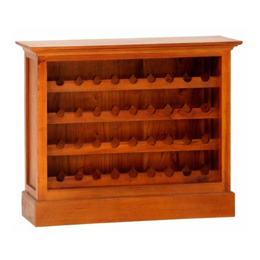 PEGASUS SOLID MAHOGANY TIMBER 36 BOTTLE WINERACK - LIGHT PECAN - MyChocolateWood