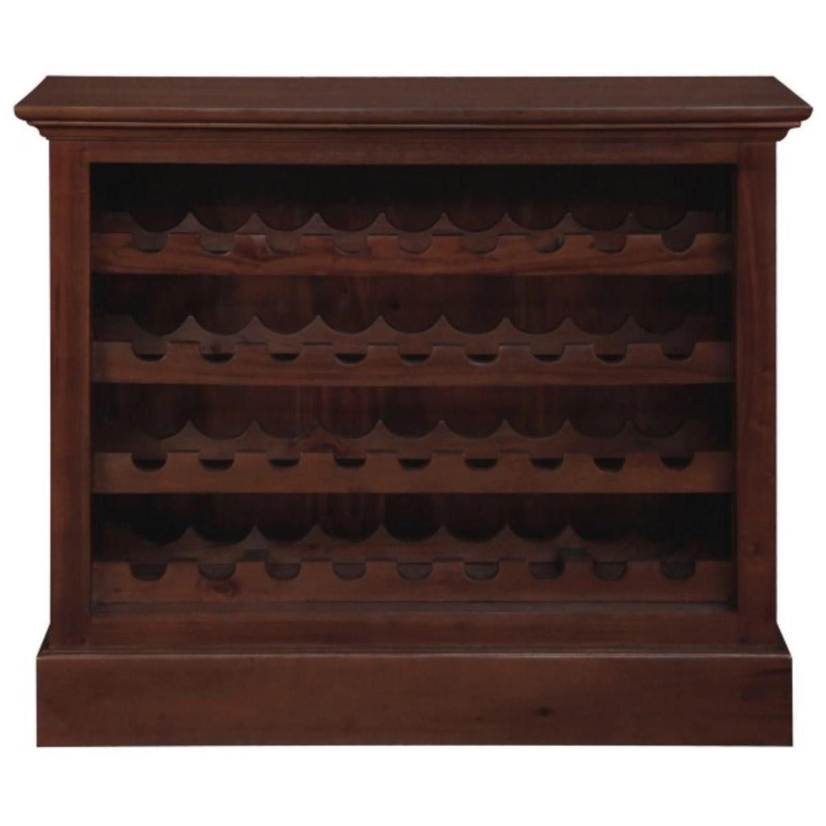 PEGASUS SOLID MAHOGANY TIMBER 36 BOTTLE WINERACK - MAHOGANY - MyChocolateWood