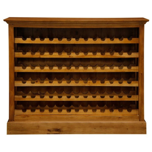 PEGASUS SOLID MAHOGANY TIMBER 78 BOTTLE WINERACK - LIGHT PECAN - MyChocolateWood