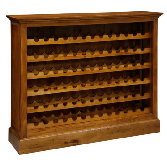 PEGASUS SOLID MAHOGANY TIMBER 78 BOTTLE WINERACK - LIGHT PECAN - MyChocolateWood