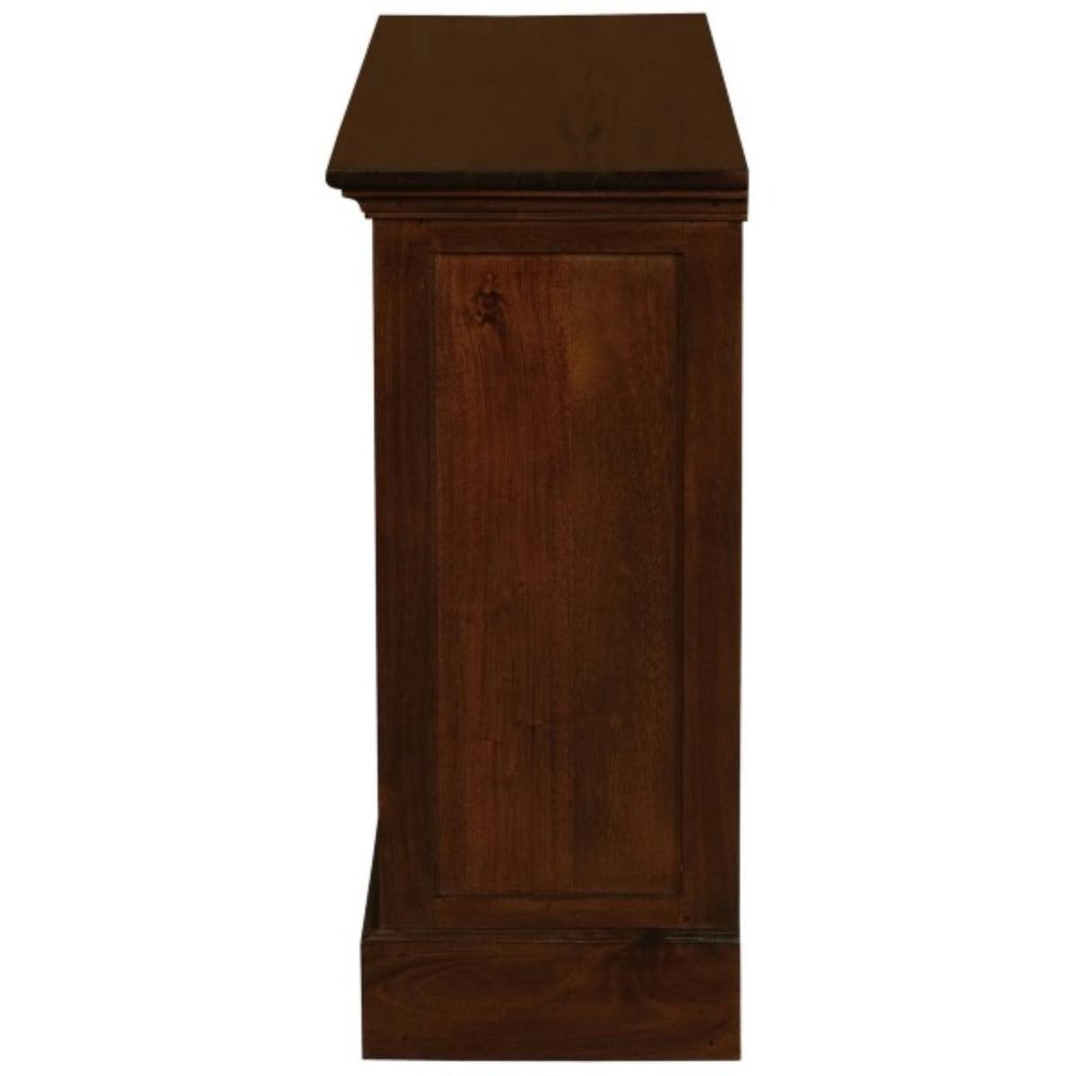 ADELAIDE SOLID MAHOGANY TIMBER LOW BOOKCASE IN MAHOGANY - MyChocolateWood
