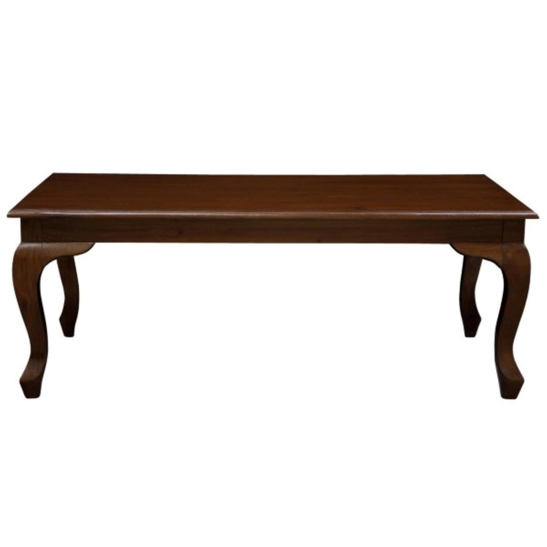 STEWART QUEEN ANN STYLE SOLID MAHOGANY COFFEE TABLE IN MAHOGANY COLOUR 120CM - MyChocolateWood