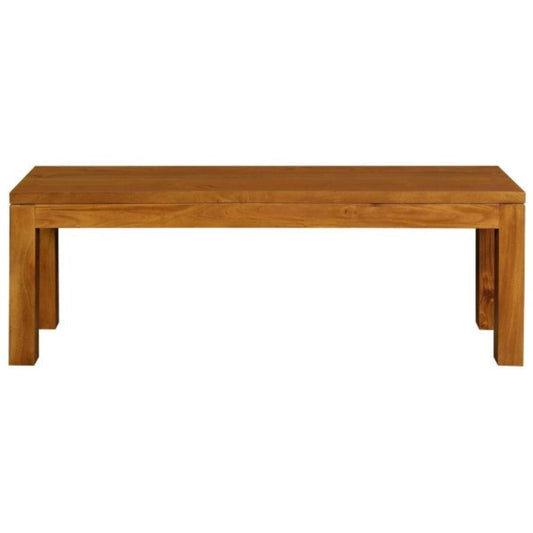 FULTON SOLID MAHOGANY TIMBER BENCH IN LIGHT PECAN 128CM - MyChocolateWood