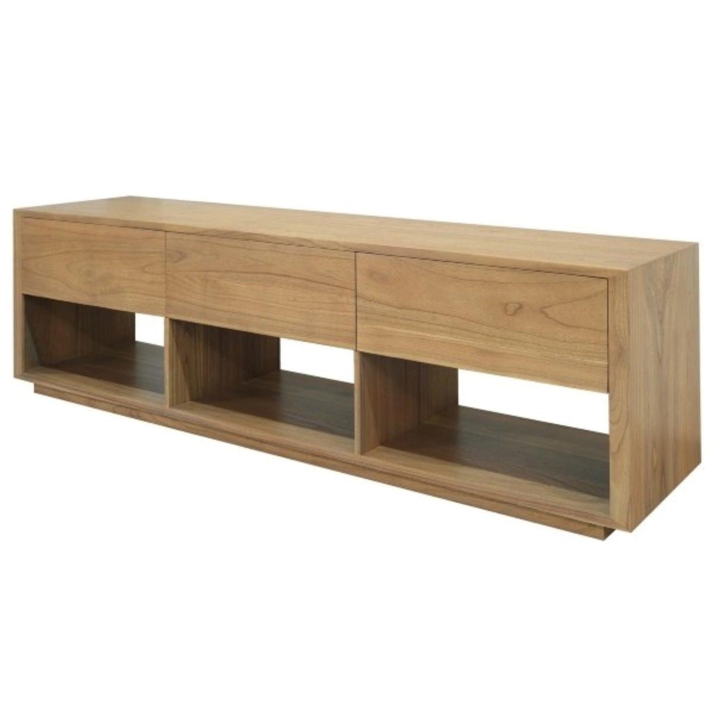 CARDEW SOLID WHITE CEDAR TIMBER 3 DRAWERS 180CM TV UNIT IN NATURAL - MyChocolateWood