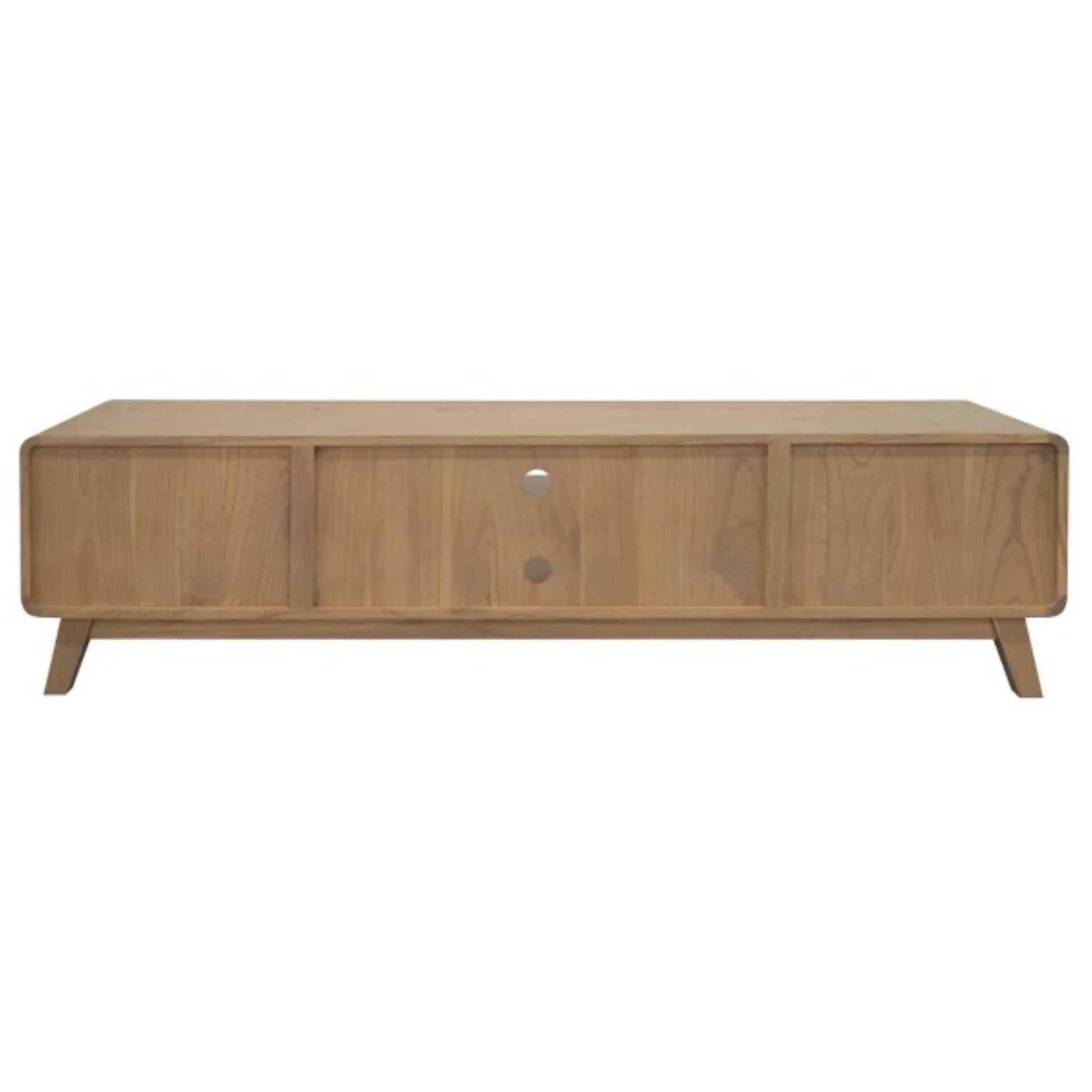 PROVIDENCE WHITE CEDAR TIMBER TV UNIT 4 DRAWERS NATURAL - MyChocolateWood