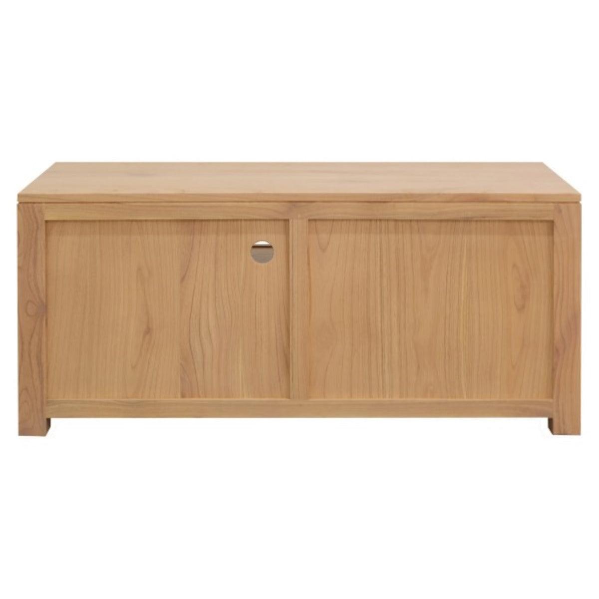 TANAKA SOLID MINDI WOOD 120CM TV UNIT WITH 2 DRAWERS IN NATURAL - MyChocolateWood