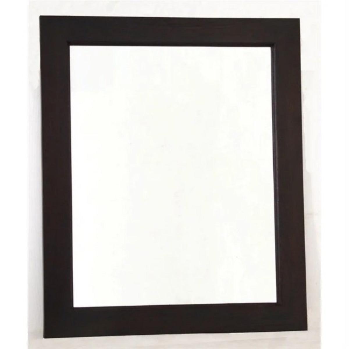 DIAS SOLID MAHOGANY TIMBER FRAME MIRROR IN CHOCOLATE 80CM