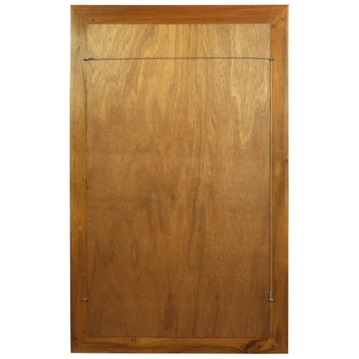 DIAS SOLID MAHOGANY TIMBER FRAME MIRROR IN LIGHT PECAN 100CM