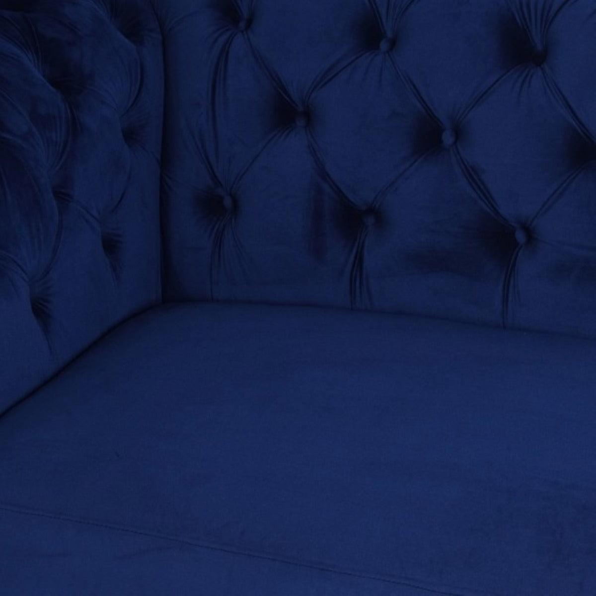 GOTCHA 3-SEATER CHESTERFIELD SOFA IN NAVY VELVET - MyChocolateWood